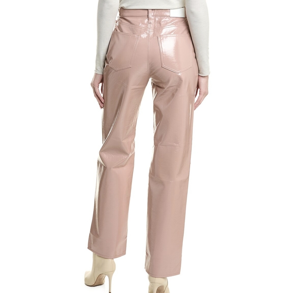 PISTOLA DENIM Glossy Pink Leather Pants